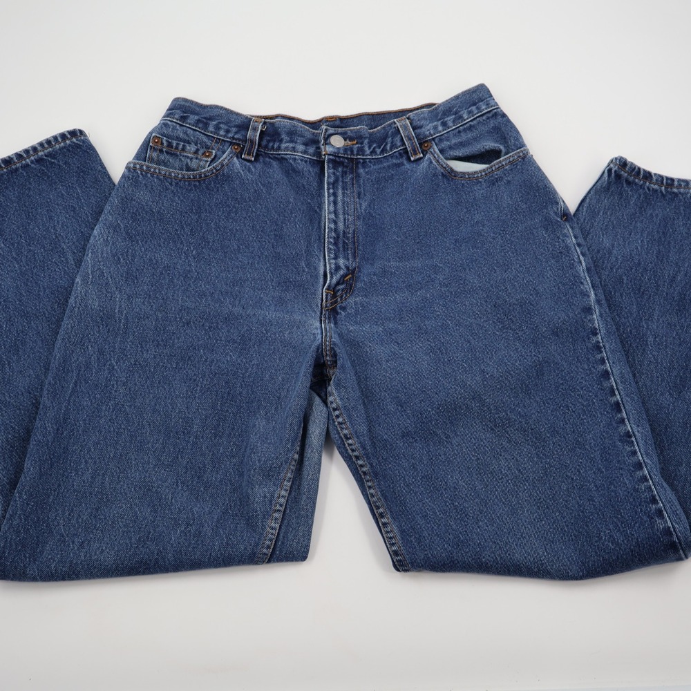 Levi's 550 Relaxed Fit Tapered Leg Jeans Womens 30x29 Blue High Rise Vintage Y2K